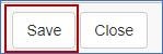 Save and Close button in RMS. Save is highlighted.